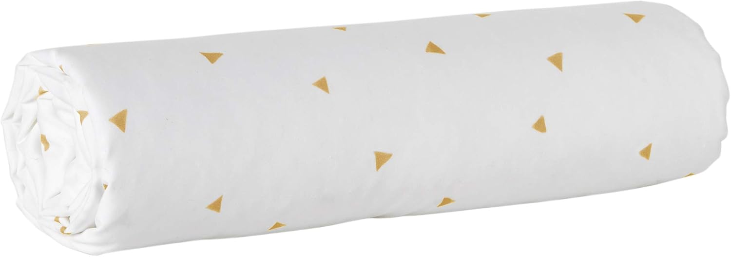 Vertbaudet Drap Housse Enfant Imprime Triangles Jaune 90x140 La Chambre De Bebe Draps Pour Lit Bebe Bhattbros Com