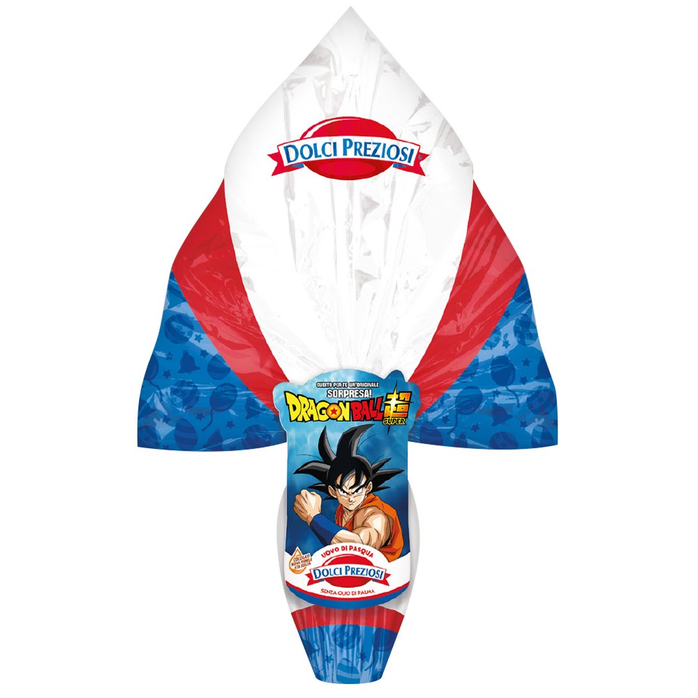 Uovo di Pasqua DRAGONBALL con SORPRESA da 240 gr Finissimo Uovo di Pasqua DRAGONBALL con SORPRESA da 240 gr Finissimo cioccolato al latte DOLCI PREZIOSI Goku Ve a Dragonball 240 gr Amazon Alimentari e