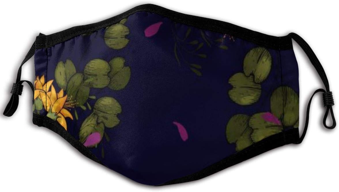 Masks Bright Botanical Background 6" x 9" Inch Cotton Face Mask For Outdoor Sport Cycling Camping Travel