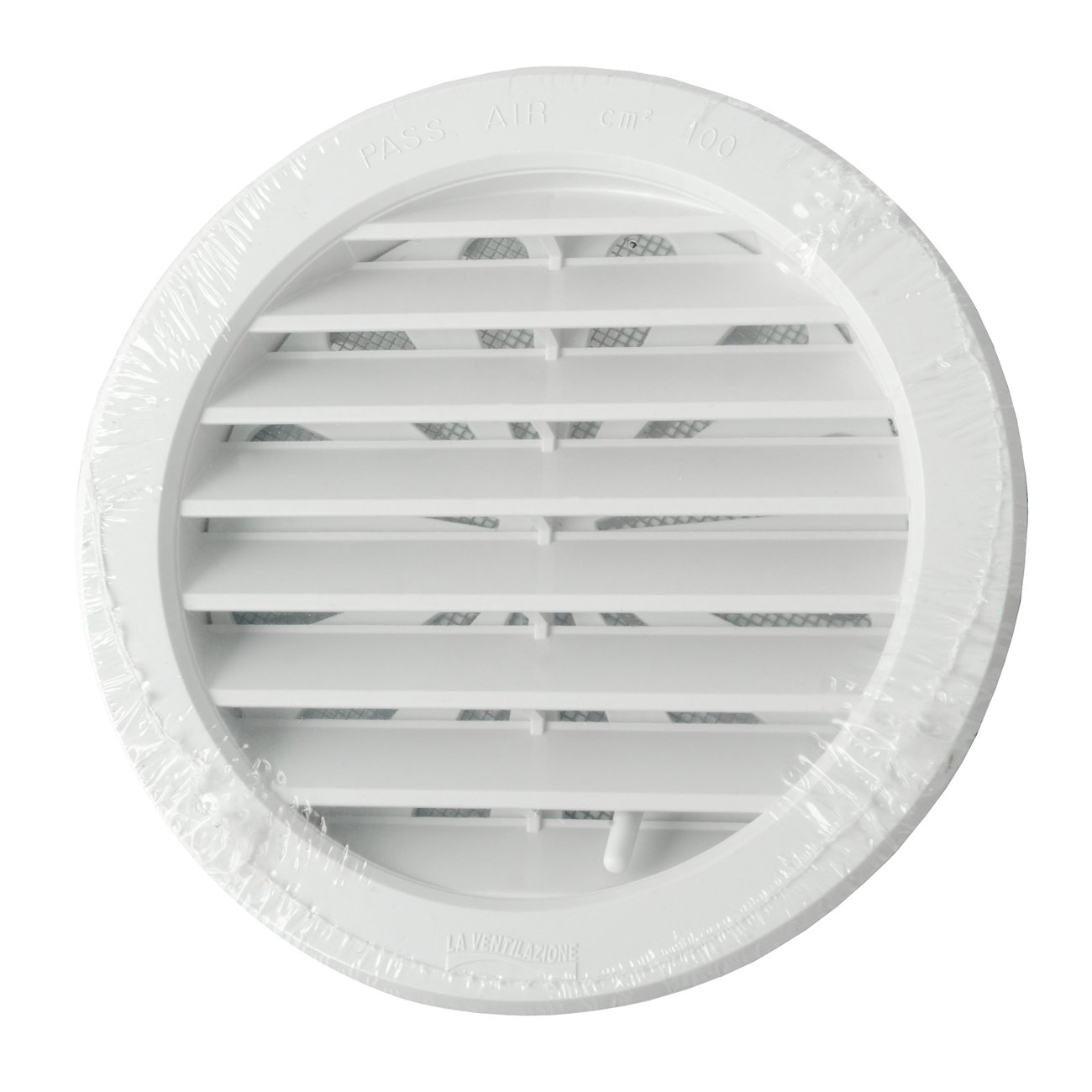 Griglia Di Ventilazione 100mm Bianca - Con Alette A Gravità E Rete Antizanzare, In Plastica ABS, Per Interni Ed Esterni - Foto 5