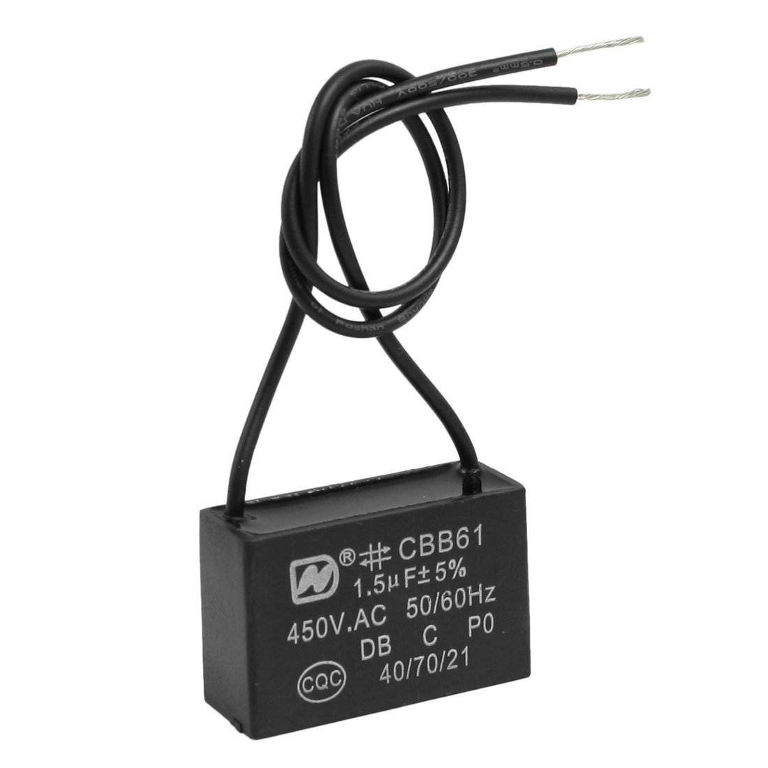 CBB61 AC 450V 1.5uF 50/60 Hz Wire Motor Run Capacitor Amazon.in