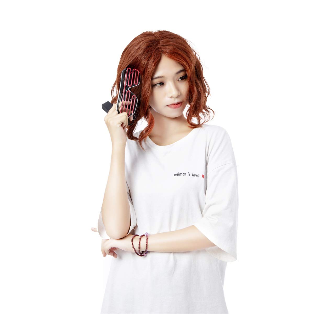 Amazon Com Florata Short Wavy Wig Synthetic Hair Daily Party