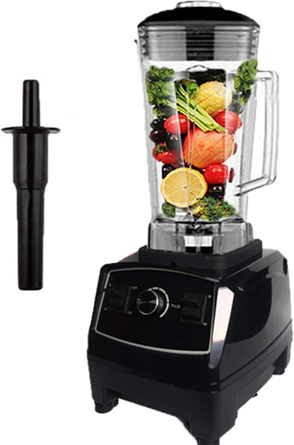 2200W Heavy Duty Commercial Blender Professional Blender Mixer Food Processor Japan Blade Juicer Ice Smoothie Machine,Black,UK Plug