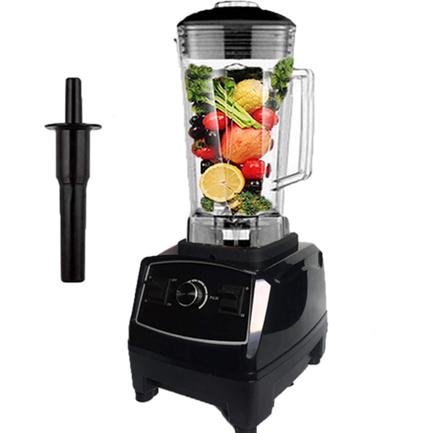 2200W Heavy Duty Commercial Blender Professional Blender Mixer Food Processor Japan Blade Juicer Ice Smoothie Machine,Black,US Plug