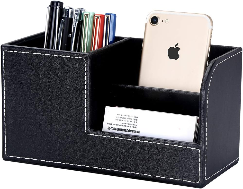 GORESE Desk Organizer - Office Pencil Holder Organizer Desktop Desk Accessories Office Supplies Organization Decor (Black)