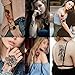 Kotbs 6 Sheets Sexy Temporary Tattoo Body Art 3d Fox Owl Flower Tattoo Sticker for Women Girl Fake Tattoos Painless Stickers