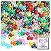 The Crafts Outlet 1,000pc Plastic Transparent Tribeads 10mm Multi Mix Beads