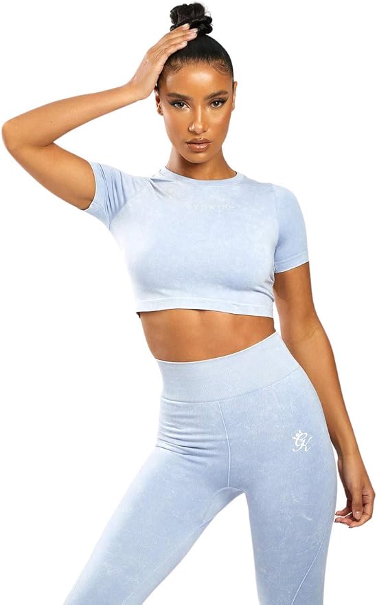 Gym King Women Sport Aura Crop Tee Running Clothing Fashion Gym Casual