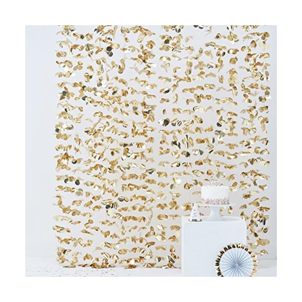 Gold Foil Flower Celebration Decorative Hanging Background for photo