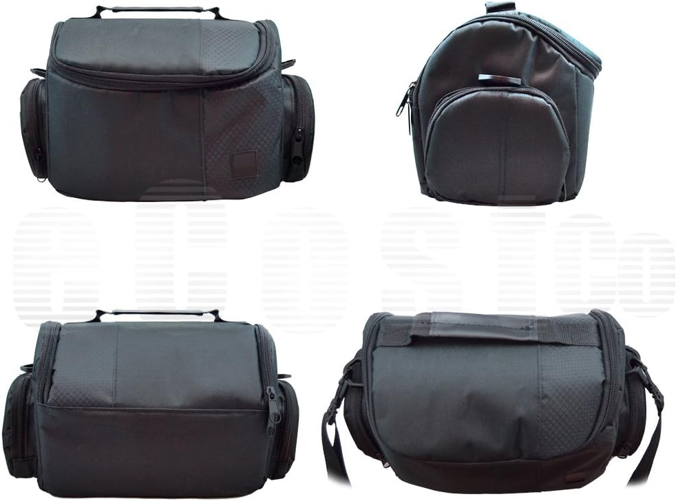 Large Digital Camera / Video Padded Carrying Bag / Case for Nikon, Sony, Pentax, Olympus Panasonic, Samsung, and Canon DSLR Cameras + eCostConnection Microfiber Cloth : Camera & Photo
