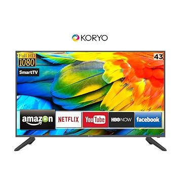 Koryo 109 cm (43 Inches) Full HD Smart LED TV KLE43FLCFH7S (Black) (2019 Model)