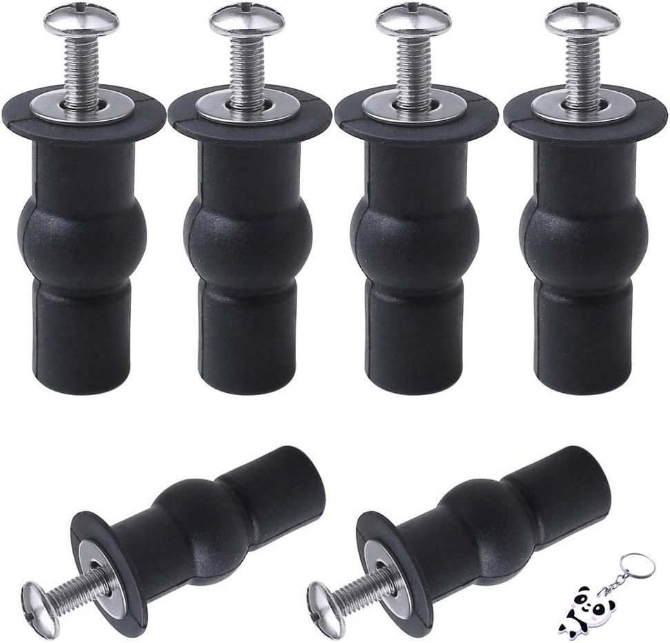 nuoshen 6 PCS Toilet Seat Fittings and Fixtures,Black Toilet Seat
