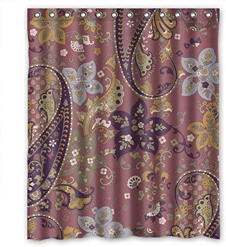 Comeciti Bath Curtains Width X Height / 72 X 72 Inches / W H 180 By 180 Cm(fabric) Nice Choice For Boys Him Husband Valentine Father. Healthy Paisley Polyester