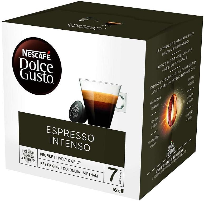 NESCAFÉ Dolce Gusto Espresso Intenso Coffee Pods, 16 capsules (48