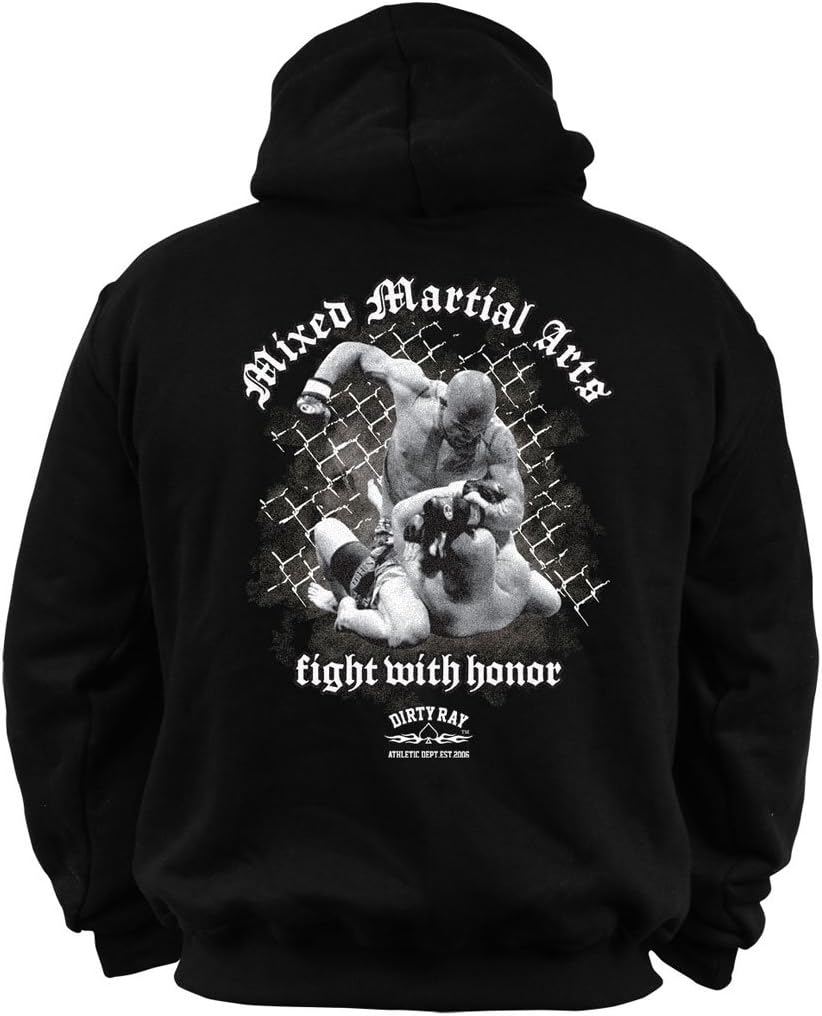 Dirty Ray Martial Arts MMA Fighter men's hooded sweatshirt BDT4
