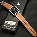 Apple Watch Band,Jisoncase Genuine Leather Strap Wristband With Free Adapters for Apple Watch/ Sport/ Edition 38mm- iWatch Replacement Band with Metal Clasp in Brown, JS-AW3-05A20