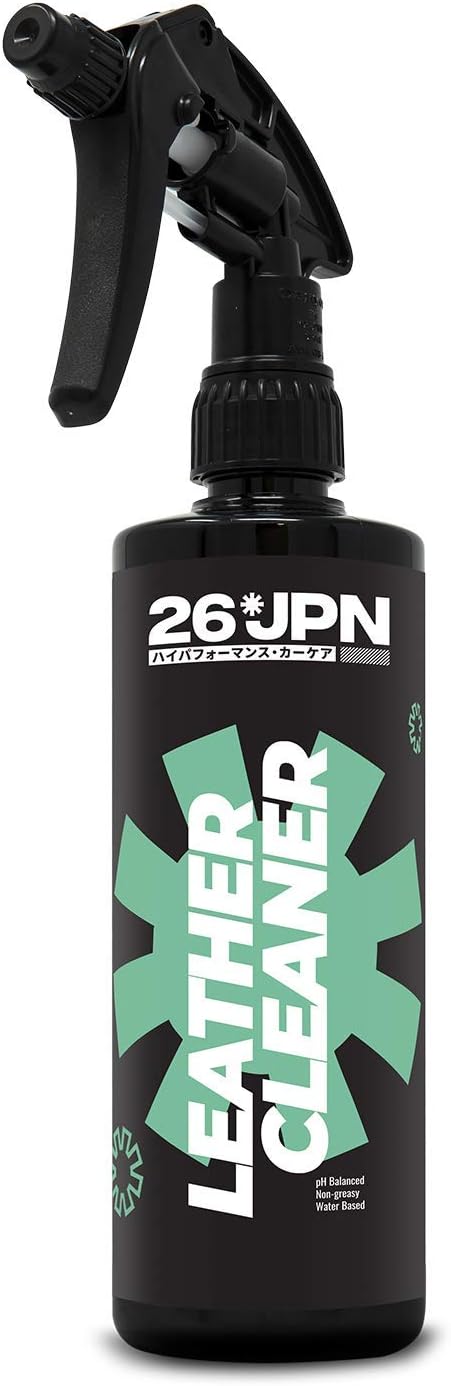 26JPN Leather Cleaner - Car Seat Leather Cleaner, Safe for Vinyl and Leather pH Balanced, Non Greasy
