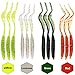 Sougayilang Fishing Lures Bass Worm Bait Grubs Lures for Saltwater Freshwater Trout Bass Fishing 12PCS-Mix