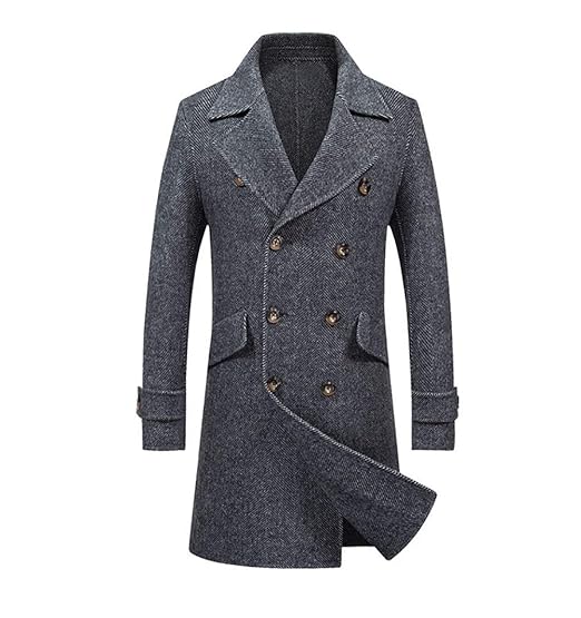 Amazon L Z L チェスターコート メンズ ウールコート ロング丈