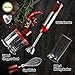KOIOS Powerful 500 Watt Hand Blender Setting 6-12 Variable Speeds,4-in-1 Immersion Blender Includes Food Processor, BPA-Free Beaker and Stainless Steel Egg Whisk - Rose Red