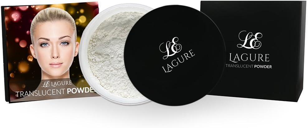 Lagure Translucent Powder - Best Loose Setting Powder Foundation and Highlighting Powder with Premium Face Powder for Radiant Glow - Step-by-Step Finishing Powder Guide Included