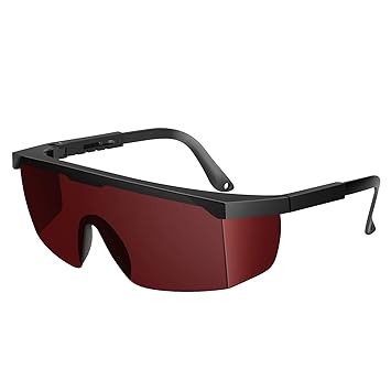 Auratrio Lichtschutzbrille für die HPL/IPL Haarentfernung für Philip, Braun, Auratrio u.s.w (Rot)