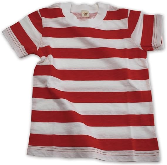 Amazon Kak Style スラブ天竺 ボーダーtシャツ 綿 100 白 オレンジ 110 白 オレンジ Tシャツ カットソー 通販