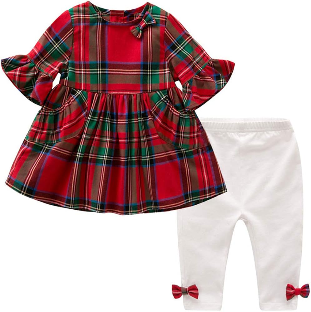 baby girl green tartan dress