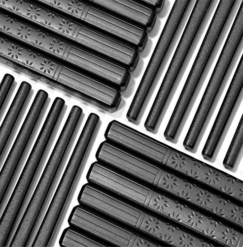 Reusable Chopsticks (8 Pairs) - COZILIFE Premium Quality Fiberglass Chopsticks for Household and Restaurant, 9 1/2 Inches in length, 0.5 Oz in weight each, Kraft Box Package
