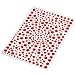 Decora 325 Red Diamante Stick on Rhinestone Stickers Gems Cards and Self Adhesive Craft Bling