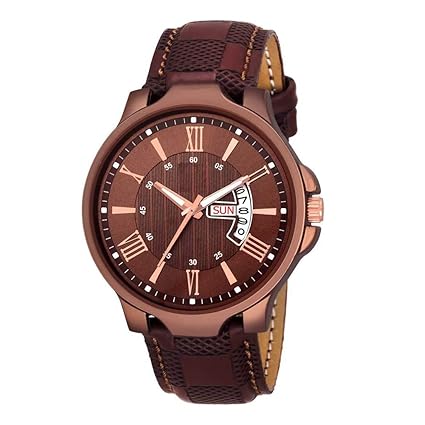 Mansvi fashion Analogue Brown dial Watch for Men (watch-034)