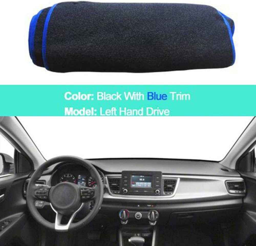 SDKLNW Car Dashboard Cover Dash Mat Pad Carpet Dashmat Sun Shade Pad Car Styling Cape,for Kia Rio 4th Generation 2017 2018 2019 LHD