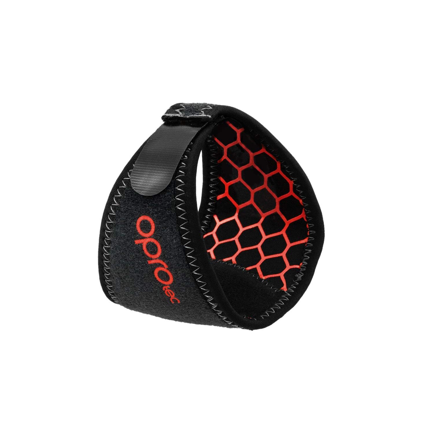 OPROtec Arch Support with Pad - Neoprene Brace for Foot Pain, Cramps, and Plantar Fasciitis - One Size Support Sleeve Fits Right or Left Foot,Black