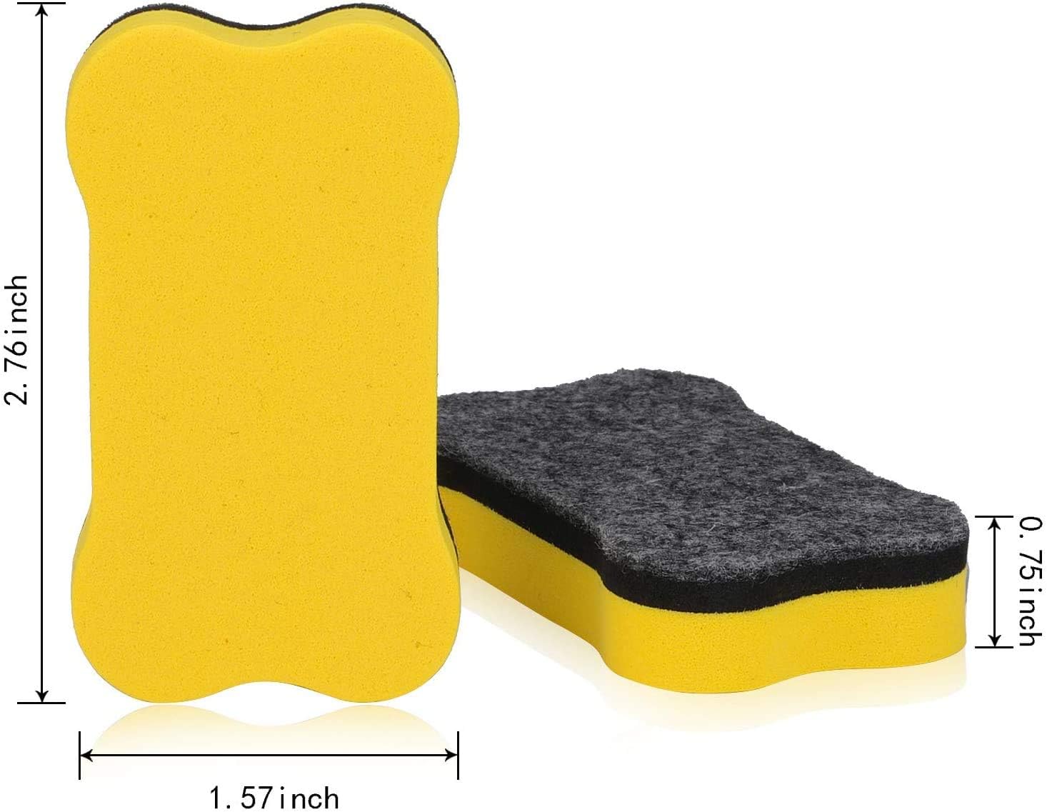 Outus 48 Pieces Magnetic Whiteboard Dry Eraser Office Erasers Bone Shaped Dry Erasers Fit for School Home and Office, Red - Image 3