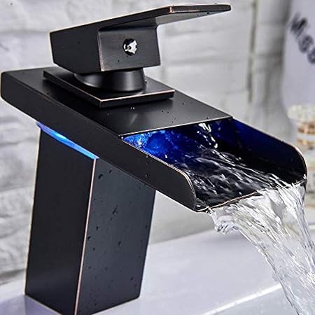 YO-TOKU - Grifo de baño y ducha para lavabo, acabado de latón cromado