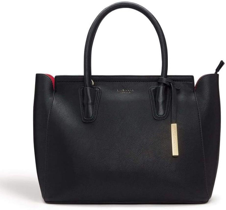 LaBante London 'Grant' Vegan Leather Carryall Laptop Bag for Women (Black)