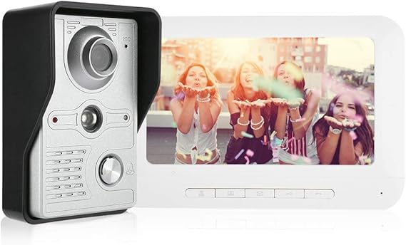 Video Trklingel Kit Trklingel Intercom Kit Smart berwachungskamera System Home Security System mit 7 Zoll TFT LCD Bildschirm Nachtsicht FunktionEU