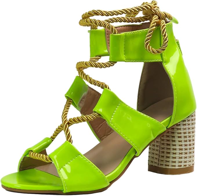 orange block sandals