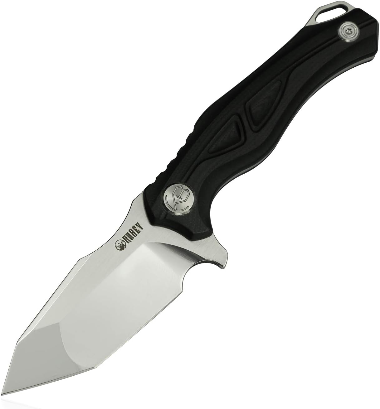 Kubey Gürtelmesser aus D2 Stahl und G10griff, Outdoor Survival Camping Messer Full Tang Fixed