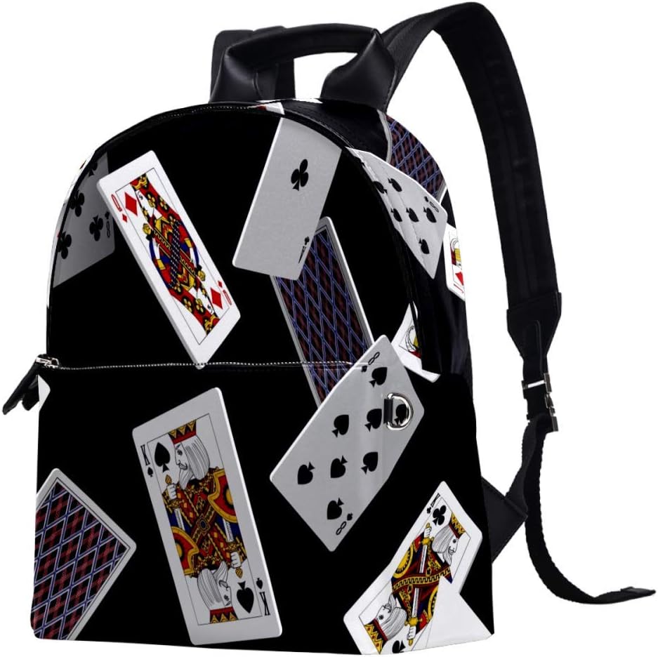 Falling Playing Cards Backpack Casual Daypack College School Computer