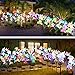 Outdoor Solar Butterfly Garden Stake Lights,2Pack Digiroot Solar Powered Lights with 8 Lily Flower&2 Butterfly,Multi-color Changing LED Solar Decorative Lights for Garden,Patio,Backyard(Purple&White)