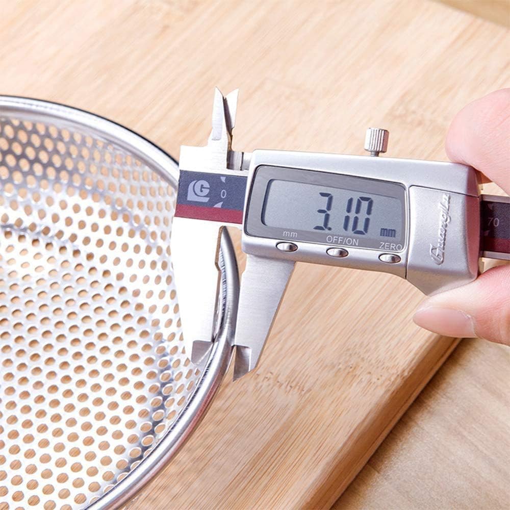 TENTA TENTA KITCHEN Stainless Steel Micro-Perforated Skimmer Strainer,Pasta Noodle Net Basket with Bamboo Handle(25 Ounce) - Image 4
