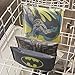 Bumkins Reusable Sandwich and Snack Bags, for Kids School Lunch and for Adults Portion, Washable Fabric, Waterproof Cloth Zip Bag, Travel Pouch, Food-Safe, 3-pk Batman DC Comics
