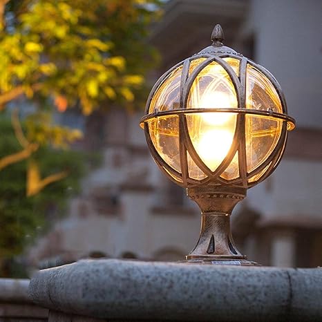 YXZQ Lámpara de Pared, luz de Pilar para Exteriores, Impermeable