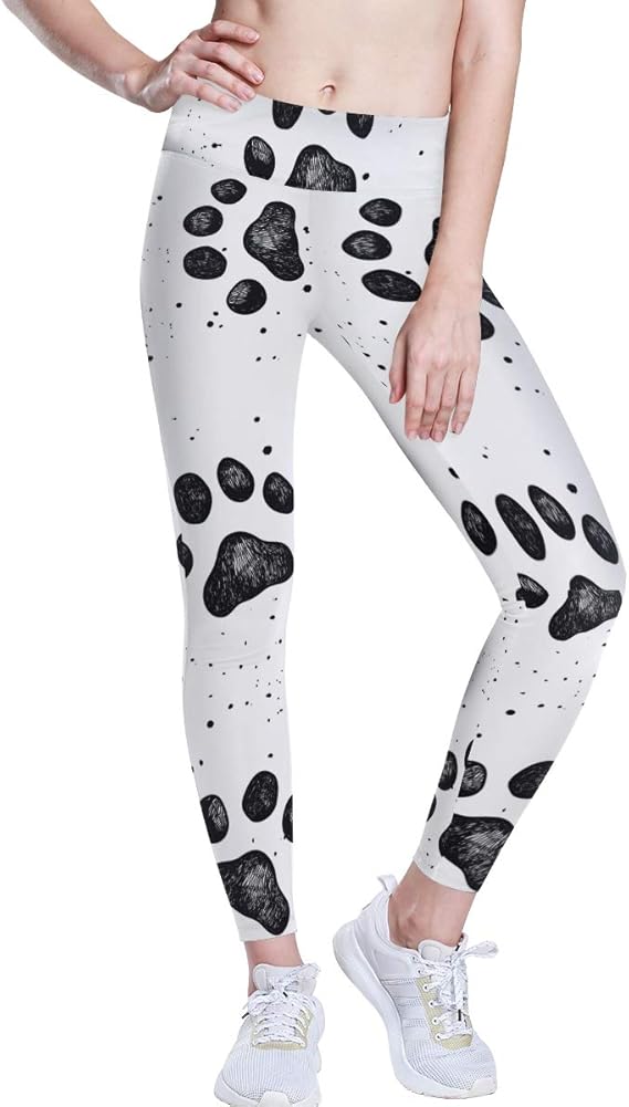 Amazon ヨガパンツ ヨガ レギンス ヨガウエア 足跡 かわいい トレーニングパンツ レディース スポーツウェア 吸汗速乾 柔らかい 伸縮性抜群 超軽量 ハイウエスト トレーニングウェアxs フィットネス トレーニング ロングパンツ 通販