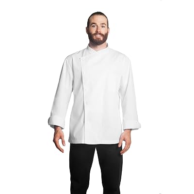 Bragard Julius Long Sleeve Snap Buttons Chef Jacket Perfect for Kitchen Poly Cotton - White | Sizes 34-54