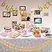 LeeSky Gold Glittery Bubbly Bar Banner and Gold Glittery Circle Dots Garland -Graduation Party Bachelorette Party Wedding Engagement Party Decoration Supplies