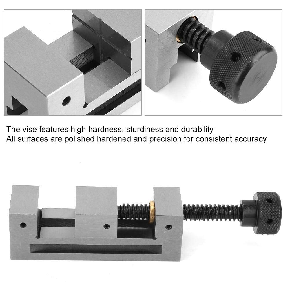 CNC Machine Vise, QGG50 High Precision Machine Vise CNC Workholding Tool for Surface Grinding Milling, Silver - Image 5