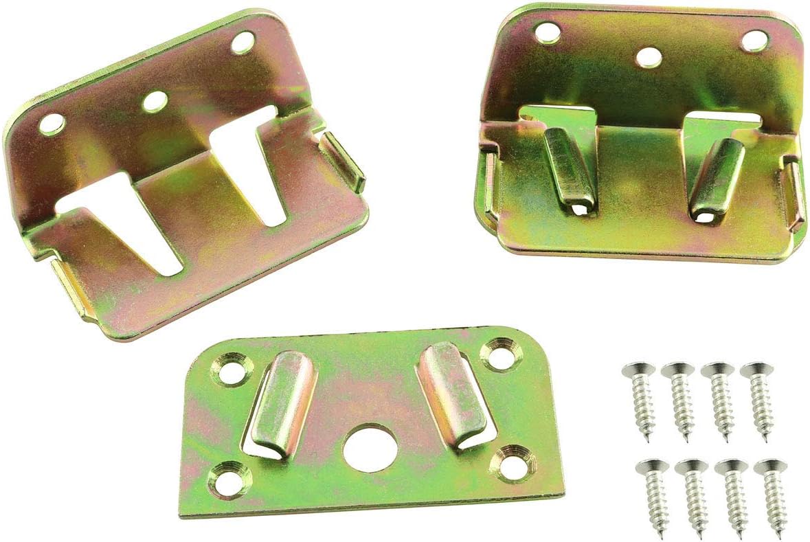 PSCCO 2pcs Wood Bed Rail Fittings Bed Slat Connector Bed