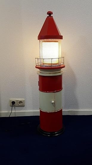 Retro Vintage Wandschrank/CD-DVD Schrank"Leuchtturm" mit Beleuchtung